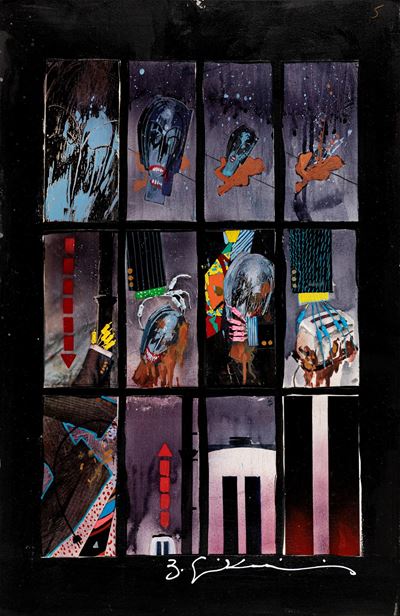 Stray Toasters, tecnica mista su cartoncino, 33 x 51 cm, 1988