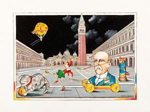 Pinocchio e Collodi in Piazza San Marco