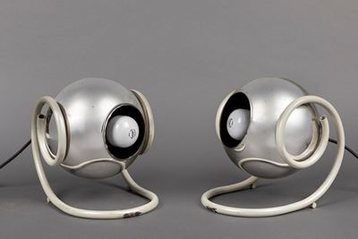 Lampade da tavolo in vetro specchiato, circa 1970