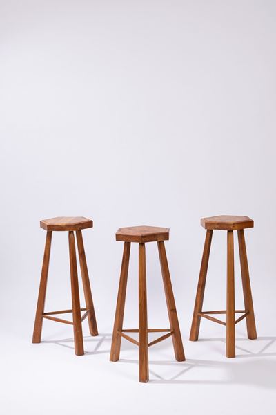 Tre Sgabelli in legno