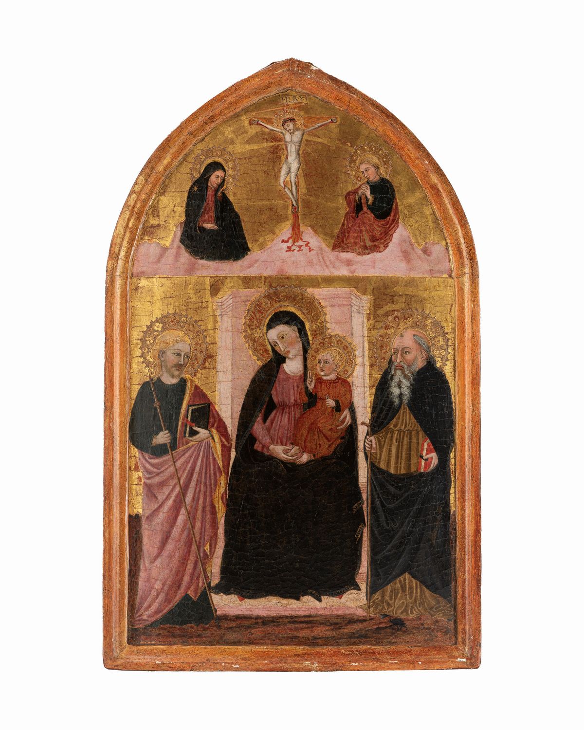 Scuola Toscana, Fine Secolo XIV - Inizio Secolo XV - Sconosciuto, Vergine con Bambino in trono, S...