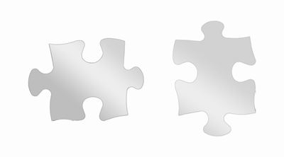 Puzzle, coppia di specchi, 1990 ca.