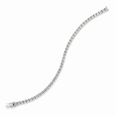 Bracciale tennis in oro bianco 18k con diamanti