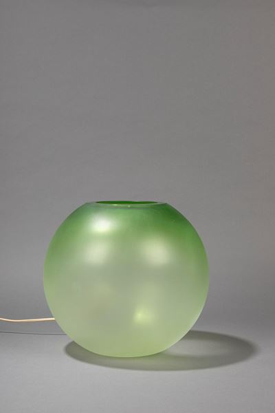 Lampada da tavolo in vetro soffiato di Murano