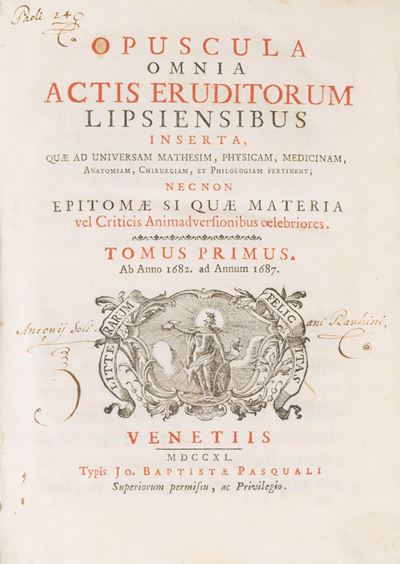 Opuscula Omnia Actis Eruditorum Lipsiensibus Inserta, Quae Ad Universam Mathesim, Physicam, Medic...