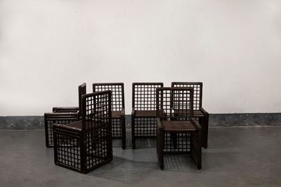 Compagnia delle Filippine, Sei sedie della serie Basilian I, Canna d'India e rattan, 1975