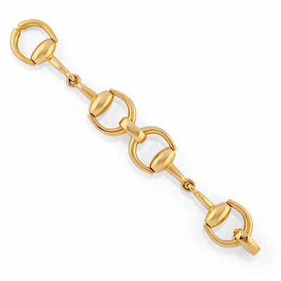 Bracciale in oro giallo 18k, lavorazione a staffe