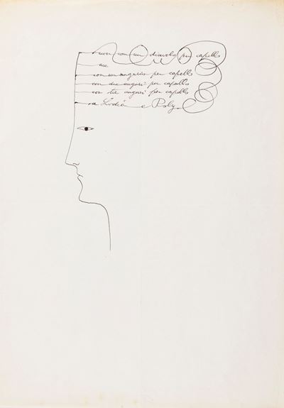 Calligramma, inchiostro su carta