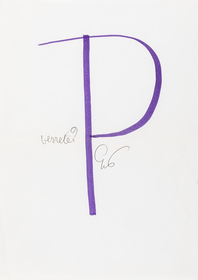 Gio Ponti - Calligramma 1960 ca. | Design e Arti Decorative 