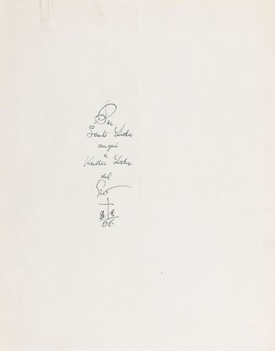 Messaggio, inchiostro su carta, 1966