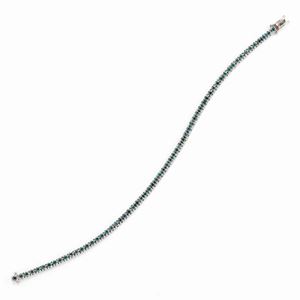 Bracciale tennis con diamanti blu