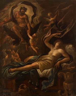 Jupiter and Semele and the birth of Bacchus