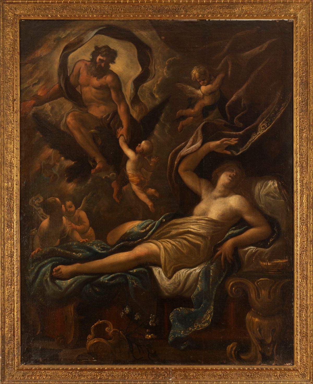 Giovanni Lorenzo Bertolotto - Giove e Semele e la nascita di Bacco, olio su tela