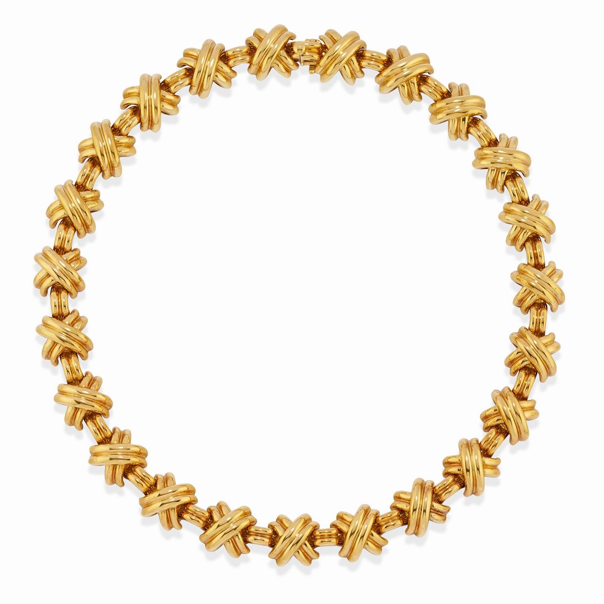 Tiffany & Co. - Demi parure in oro giallo 18k, composta da girocollo e orecchini