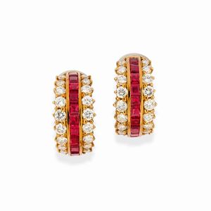 Ruby earrings