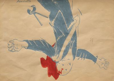 Senza titolo, tempera su carta