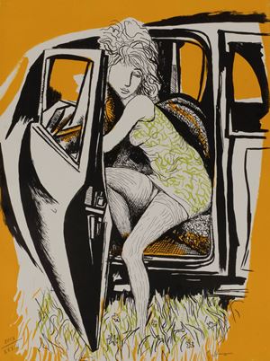 Girl in the car