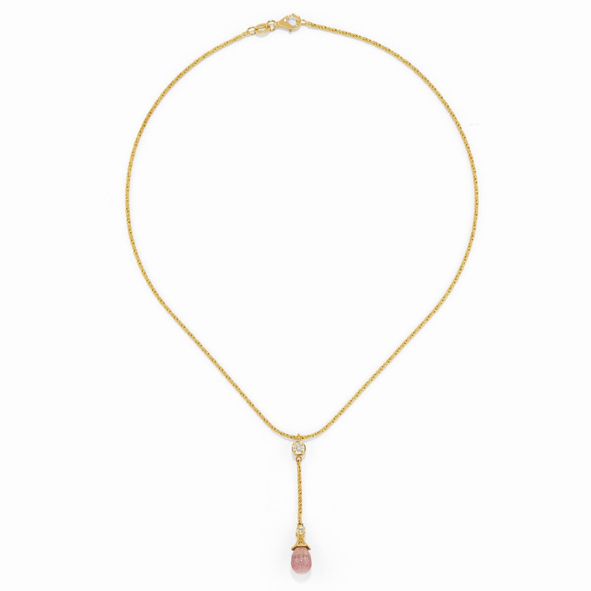 Parure con perle naturali Scallop, oro giallo 18k