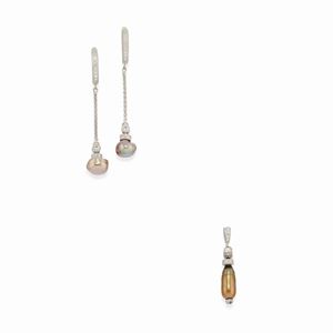  - Demi-parure con perle naturali