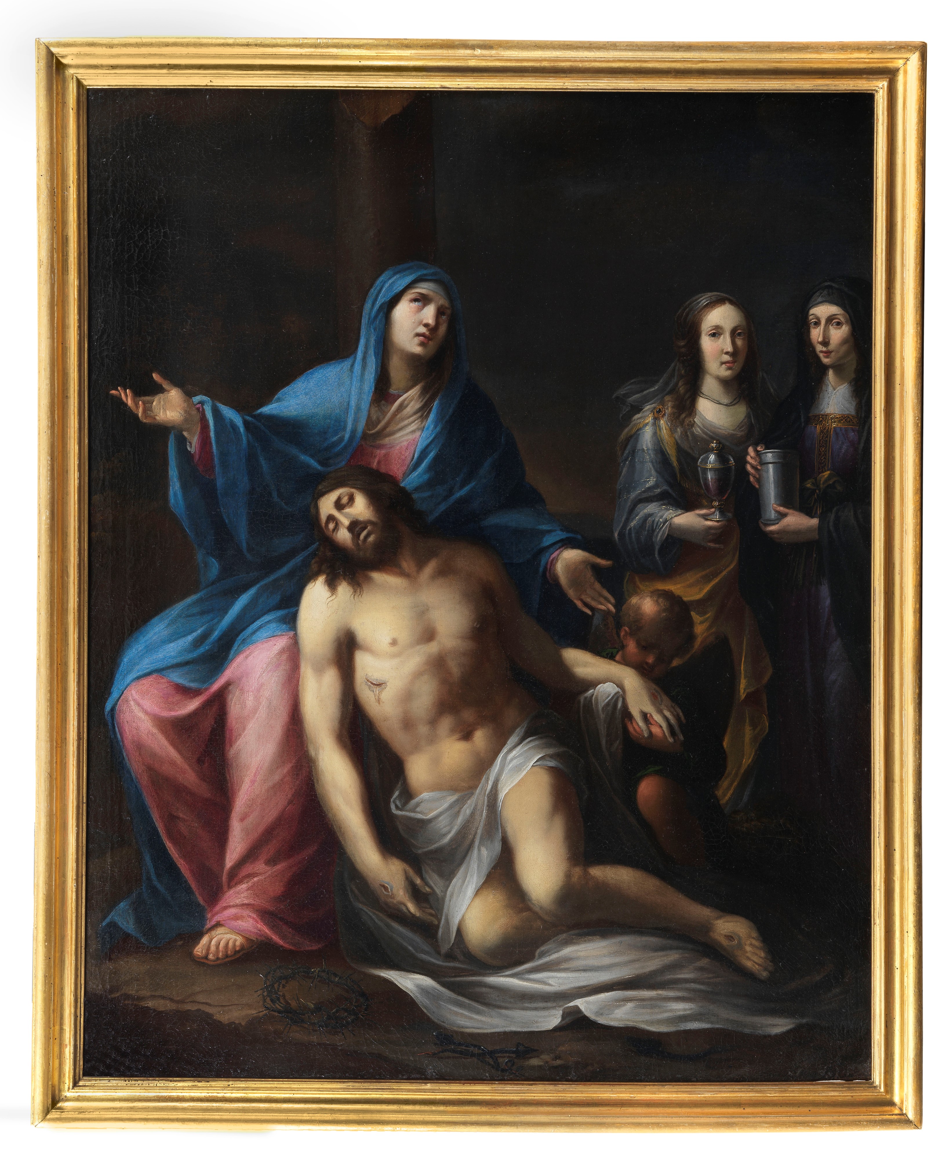 Scuola Dell'italia Centrale, Secolo XVII - Pietà con Due Sante