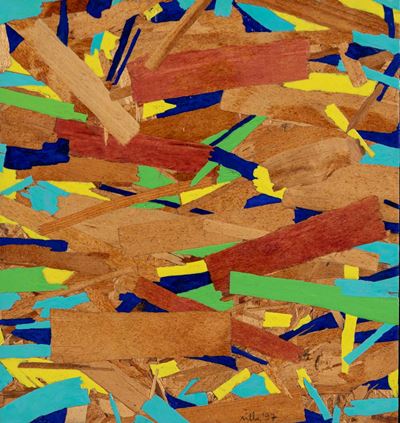 Wood and colors C-2, tecnica mista su tavola
