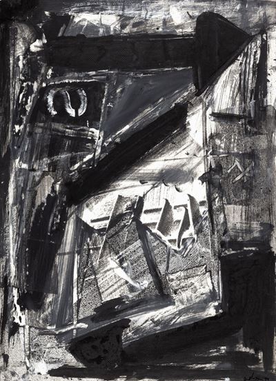 Pagine '77 - 19, pittura acrilica e pastello su carta applicata su tela