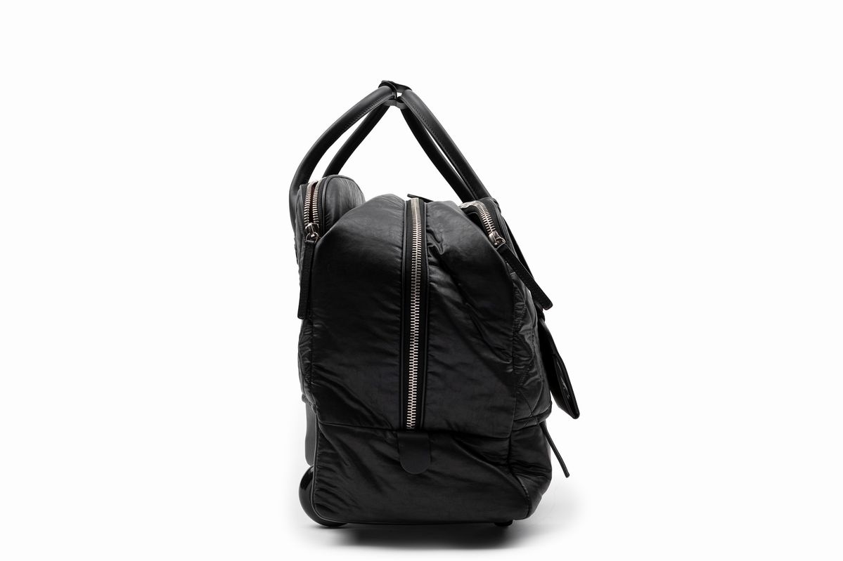 Chanel - Trolley da viaggio in pelle nera, 2011
