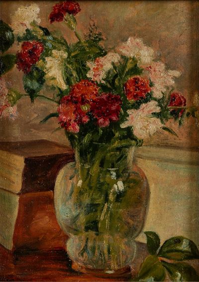 Senza titolo (olio su tela applicata su tavola, 1933)