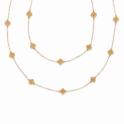 Collana 'Alhambra', oro rosa 18k, 20,60 g