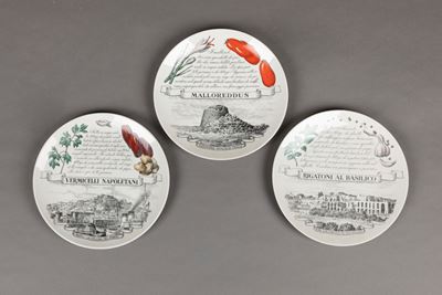Set di tre piatti della serie Piatti Tipici Regionali