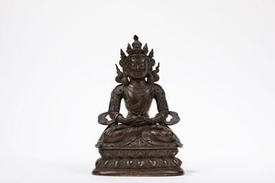 Scultore Nepali, Statua di Tara Verde in bronzo