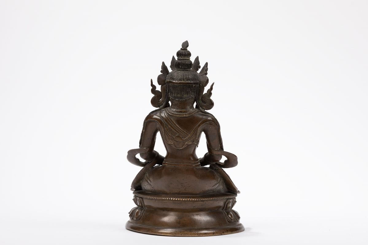 Scultore Nepali, Statua di Tara Verde in bronzo