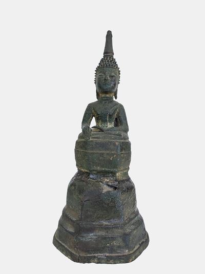 Scultura in Bronzo Raffigurante Buddha, Thailandia, Secolo XIX