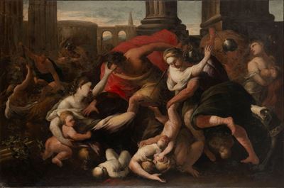 Autore sconosciuto, Strage degli Innocenti, olio su tela