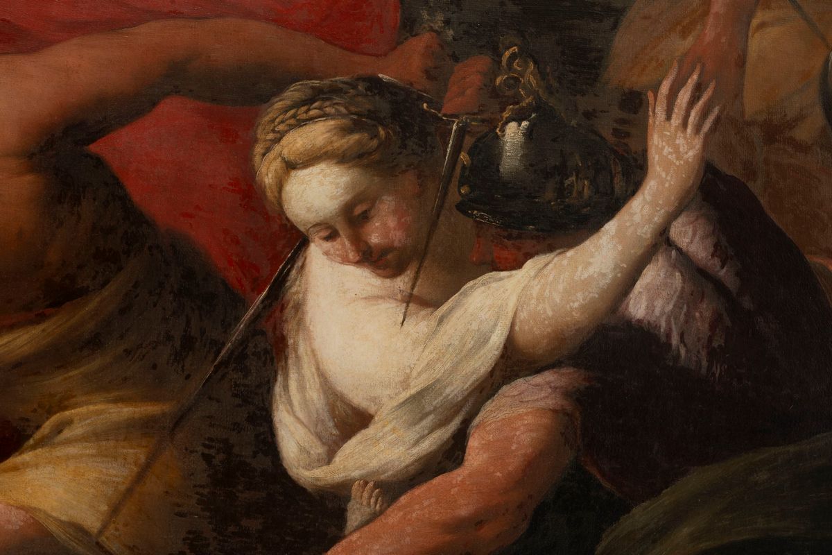 Scuola Napoletana, Secolo XVII - Autore sconosciuto, Strage degli Innocenti, olio su tela