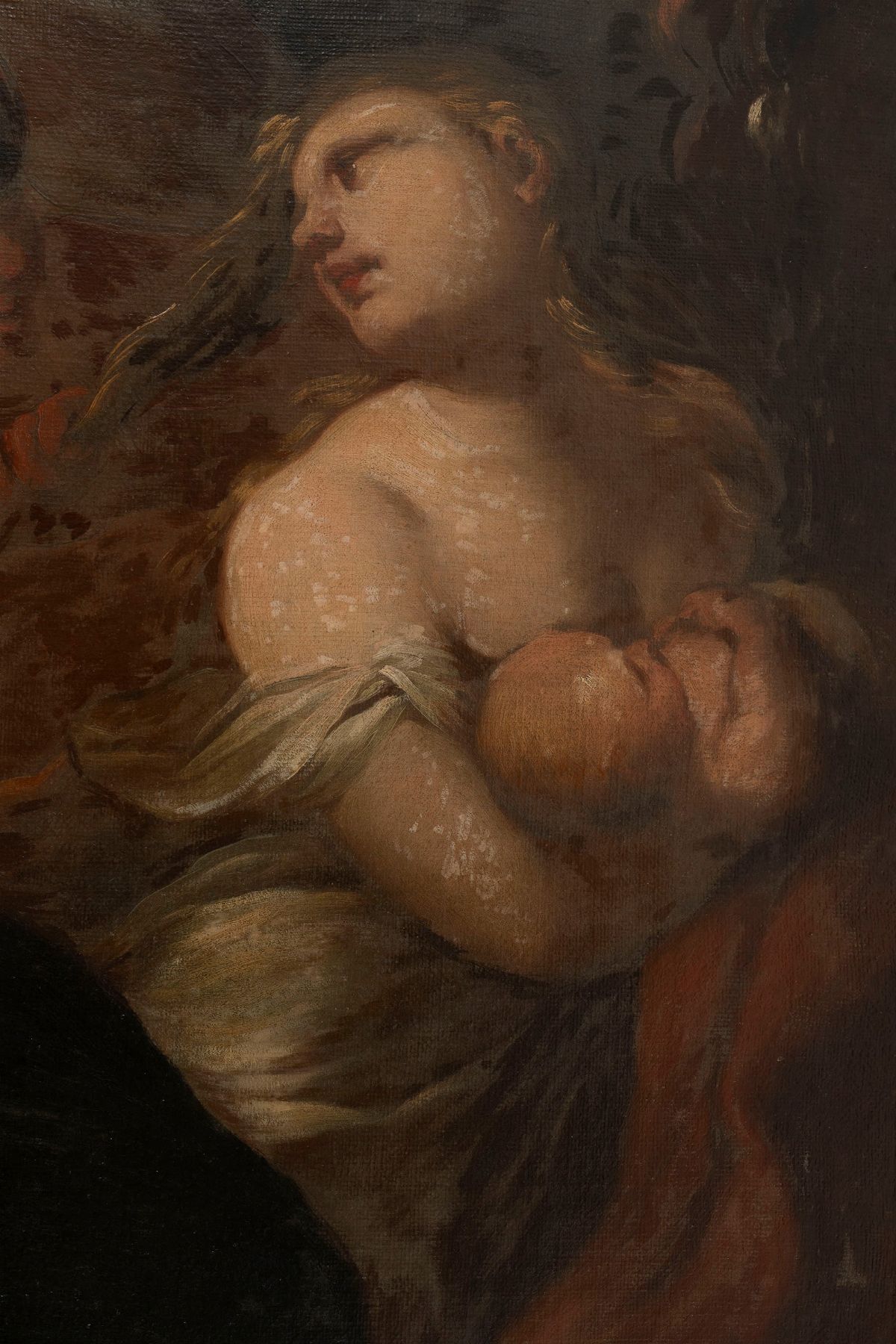 Scuola Napoletana, Secolo XVII - Autore sconosciuto, Strage degli Innocenti, olio su tela