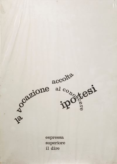 La vocazione del conoscere, tecnica mista su tela