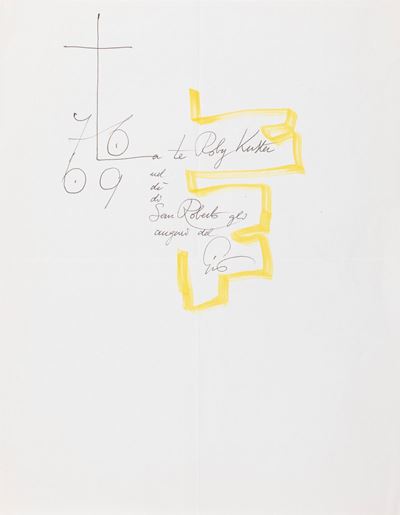 Calligramma - Inchiostro e pennarello su carta, 1969
