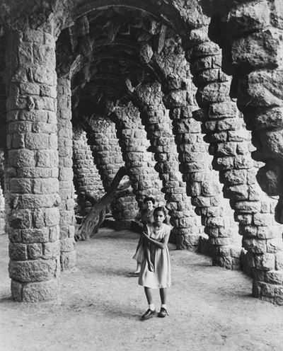 Barcellona, Park Guelle, Stampa vintage alla gelatina ai sali d'argento