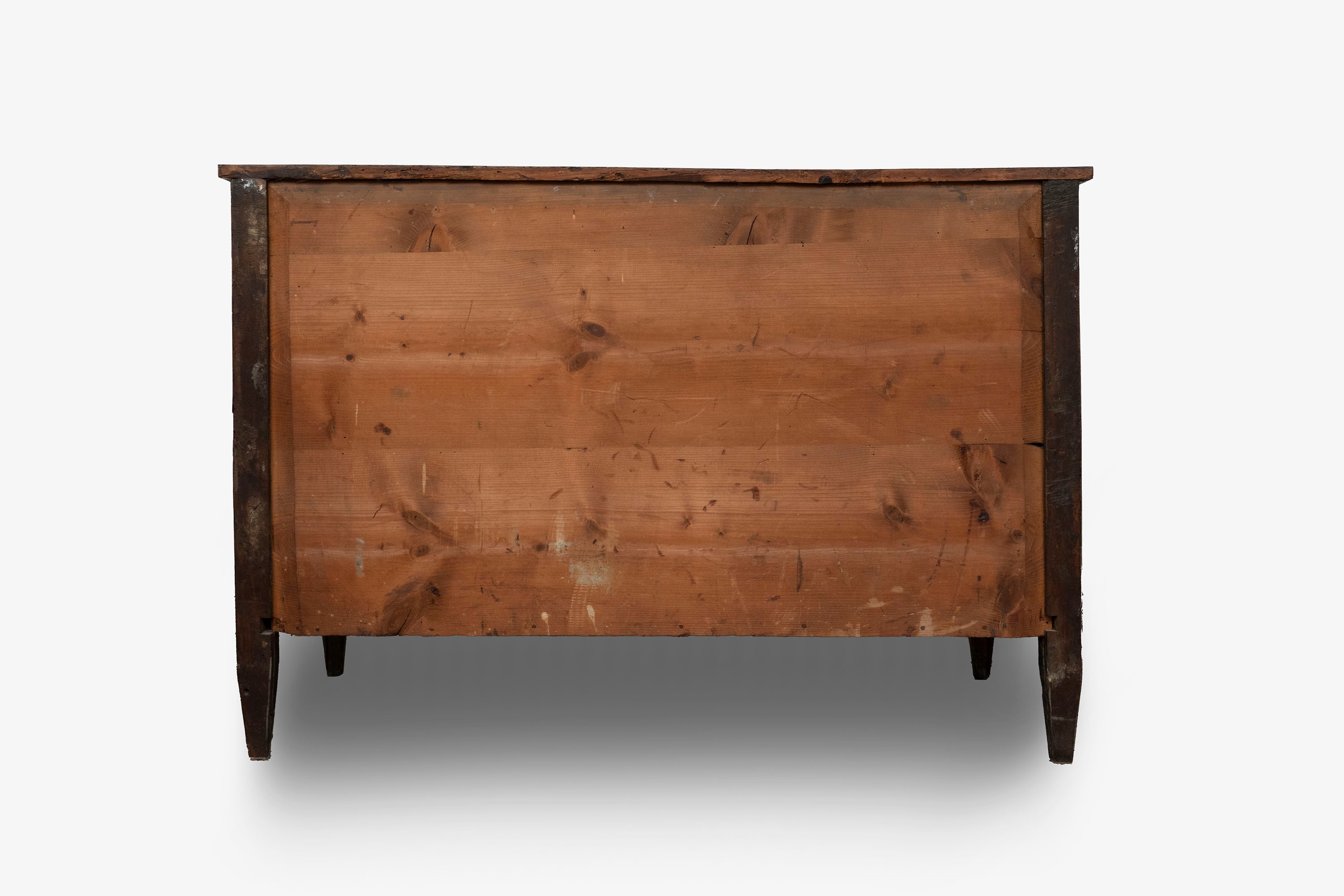 Bella Commode Luigi XVI Elegantemente Intarsiata in Legni Vari, Lombardia Secolo XVIII