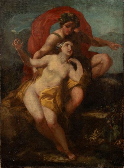 Bacco e Arianna, olio su tela