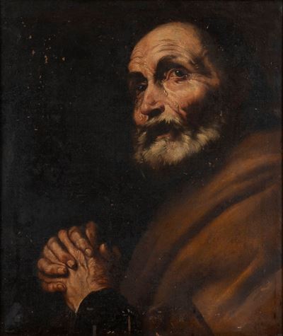 Scuola napoletana, San Pietro - olio su tela
