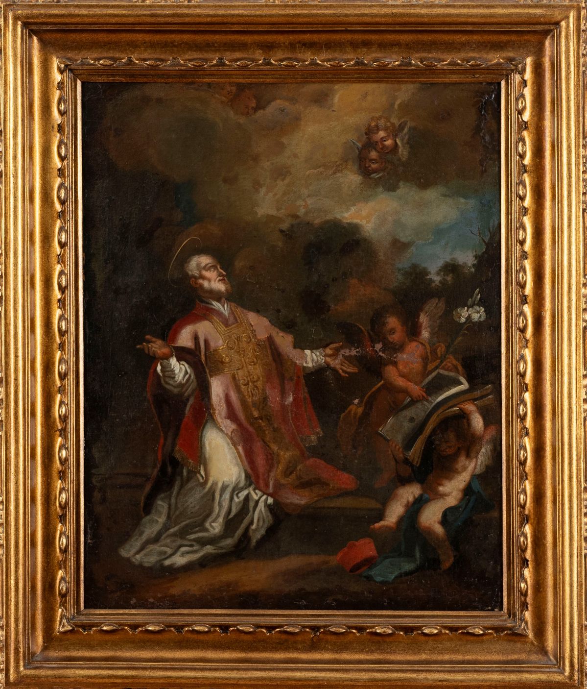 Scuola Romana, Secolo XVII - Guido Reni, San Filippo Neri, olio su tela