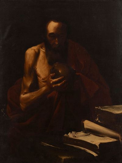 Jusepe de Ribera, San Girolamo, olio su tela