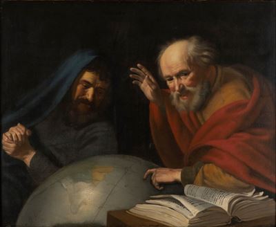 Moreelse, Democrito ed Eraclito, olio su tela