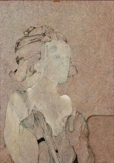 Ritratto d'una poetessa, tempera su tavola