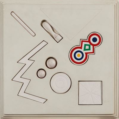 Senza titolo - tecnica mista e collage su legno
