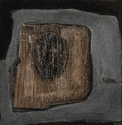 Fossil - Olio e sabbia su tela, 1961