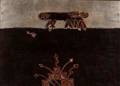 Passaggio di frontiera, olio su tavola