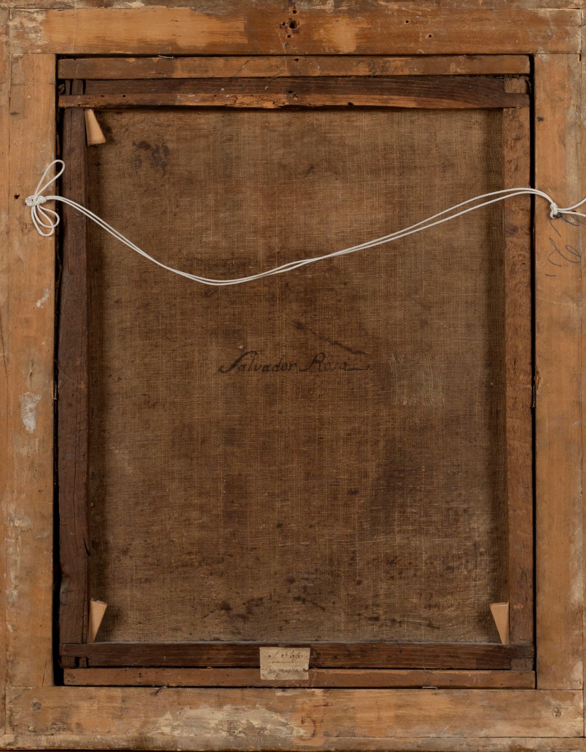 Scuola Napoletana, Secolo XVII - Autore ignoto, Paesaggio rupestre con astanti, olio su tela